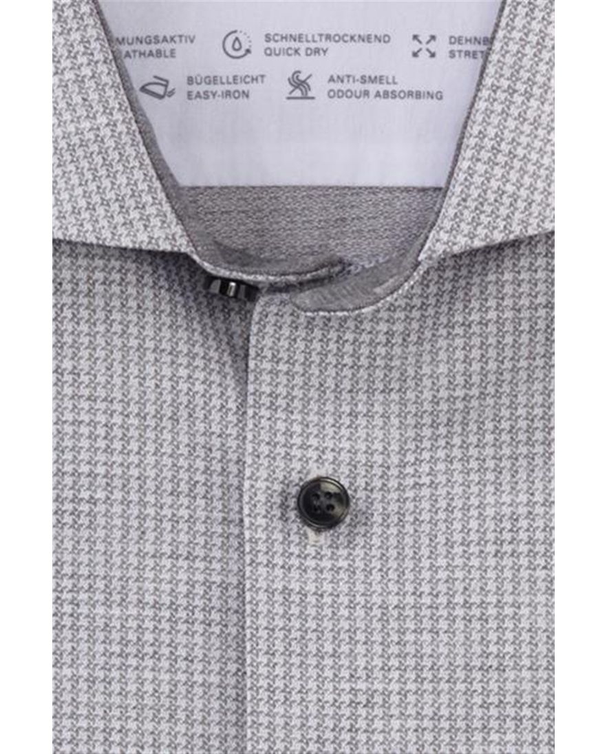 Grijs geprint Olymp business overhemd Level Five extra slim fit
