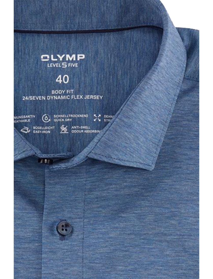 Zakelijk Olymp overhemd extra slim fit effen blauw