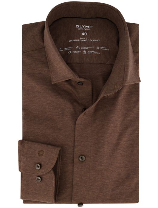 Olymp overhemd level 5 five bruin