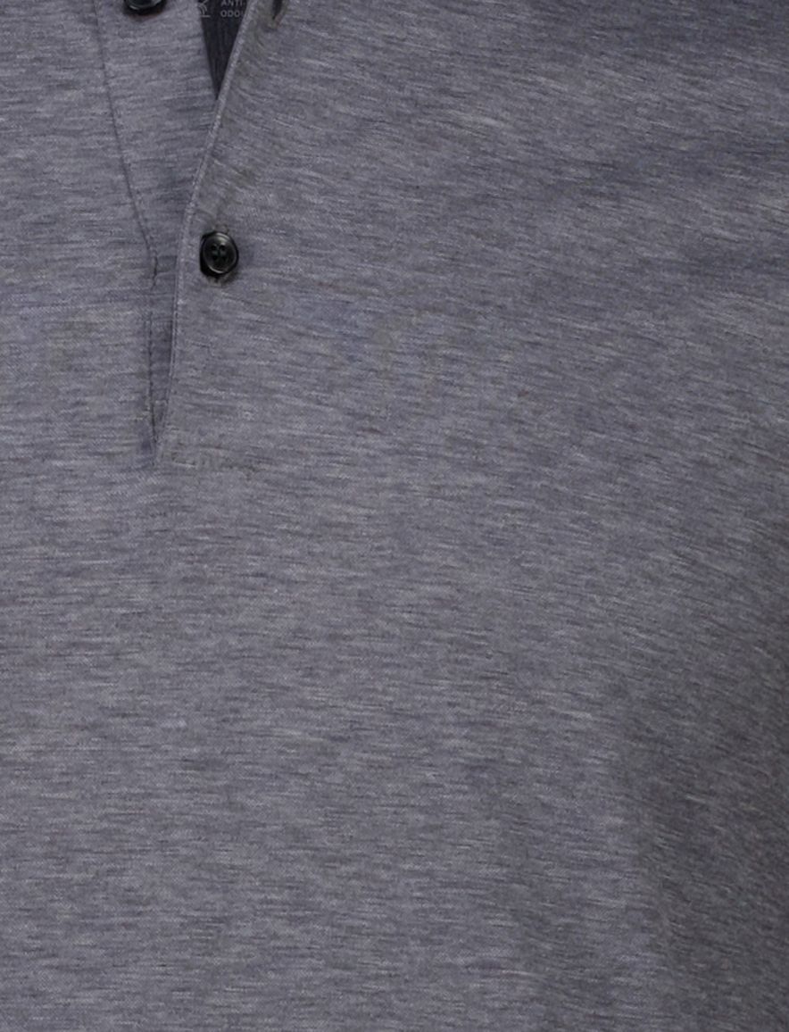 poloshirt korte mouw grijs Olymp Level Five body fit