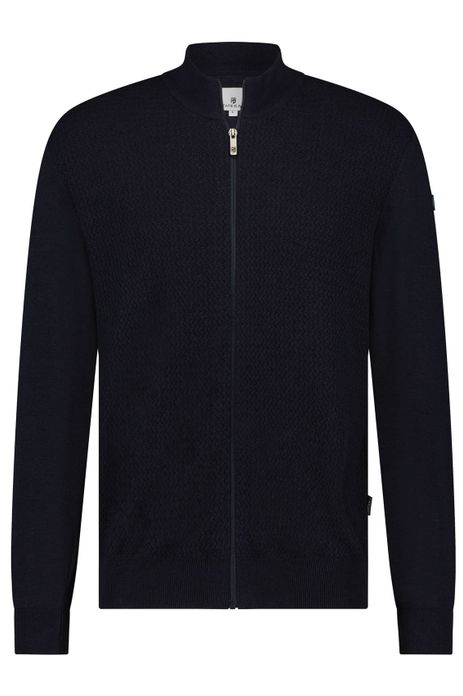 State of Art vest opstaande kraag donkerblauw rits