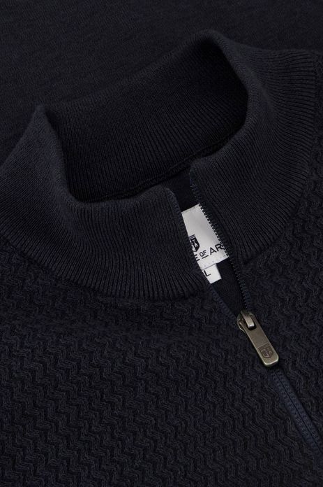 State of Art vest opstaande kraag donkerblauw rits