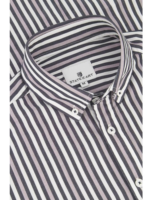 State of Art Shirt donkerblauw gestreept