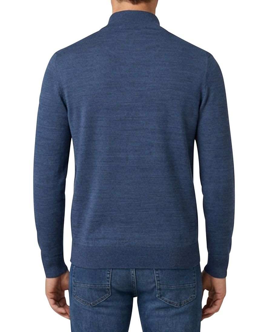 State of Art blauwe vest katoen wijde fit