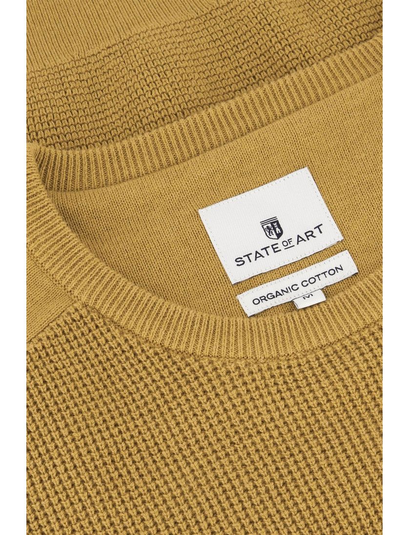 State of Art trui geel ronde hals katoen