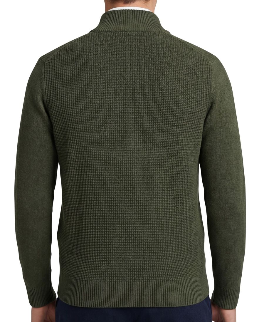 Groene State of Art vest opstaande kraag katoen