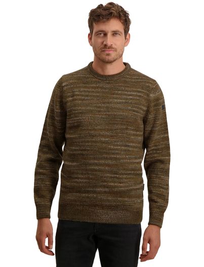 State of Art State of Art trui bruin ronde hals wol