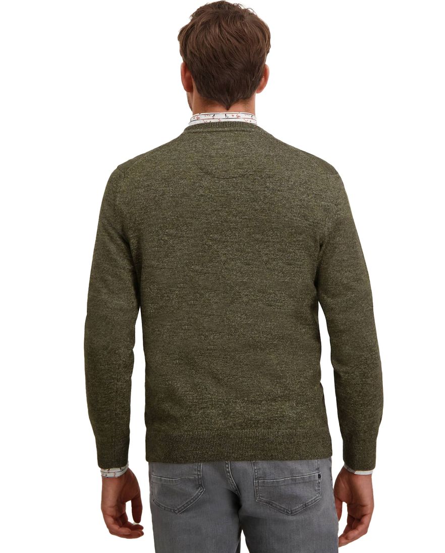 State of Art trui khaki v-hals katoen