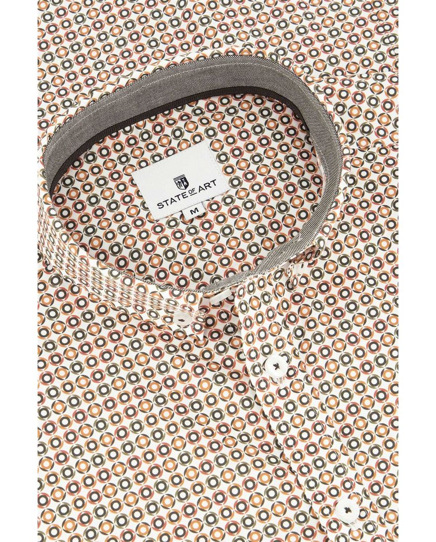 State of Art casual overhemd normale fit geel printje