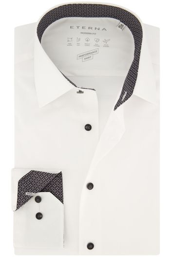 Eterna Eterna overhemd modern fit performance wit effen katoen