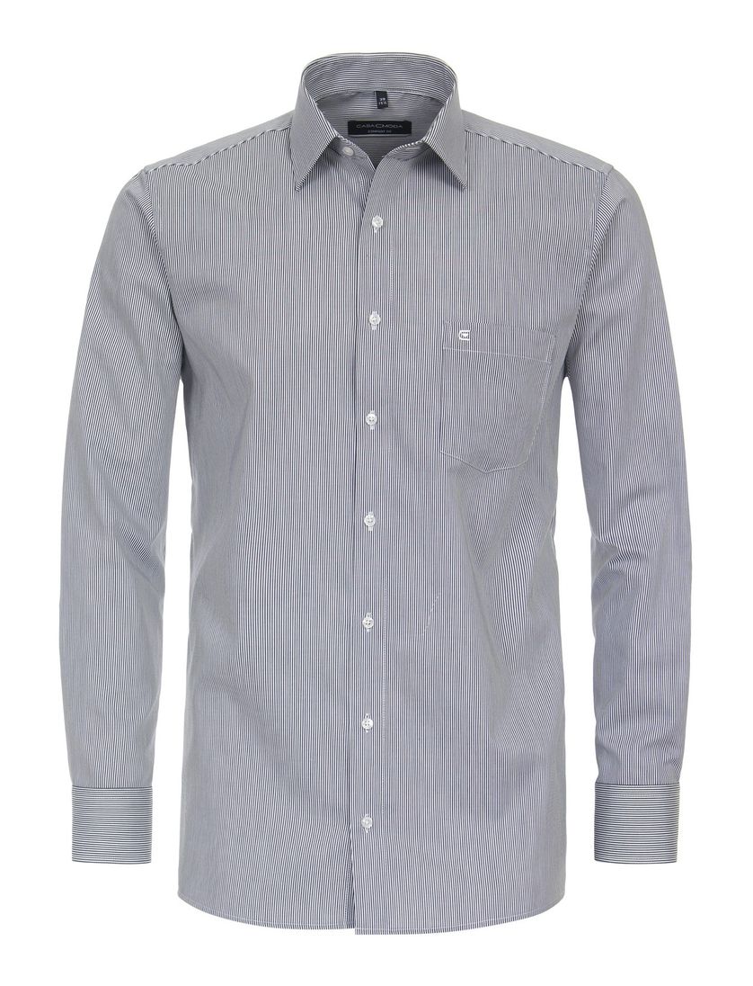 business overhemd Casa Moda normale fit wit gestreept katoen