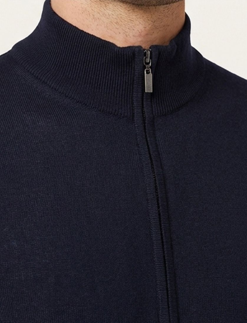 Portofino poloshirt grijs effen normale fit katoen 3 knoops