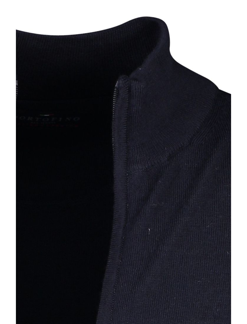 Portofino poloshirt grijs effen normale fit katoen 3 knoops