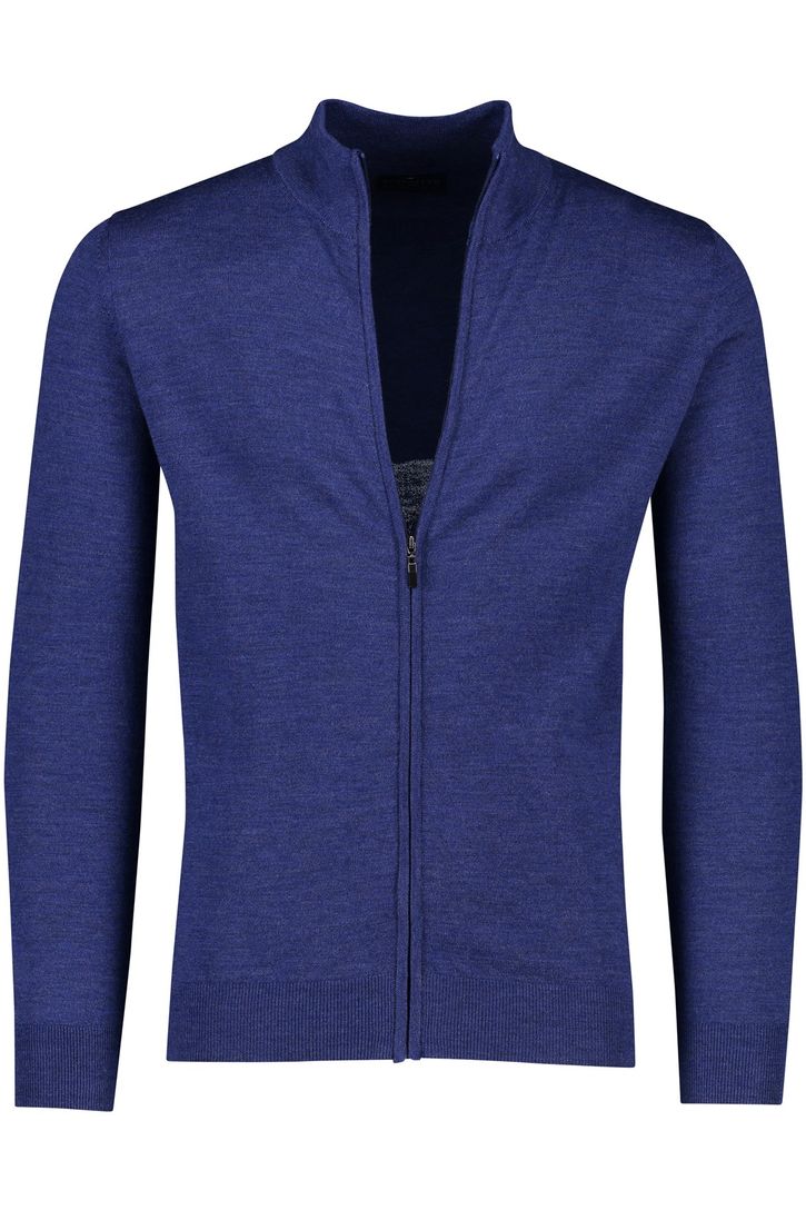 Portofino vest opstaande kraag wol blauw