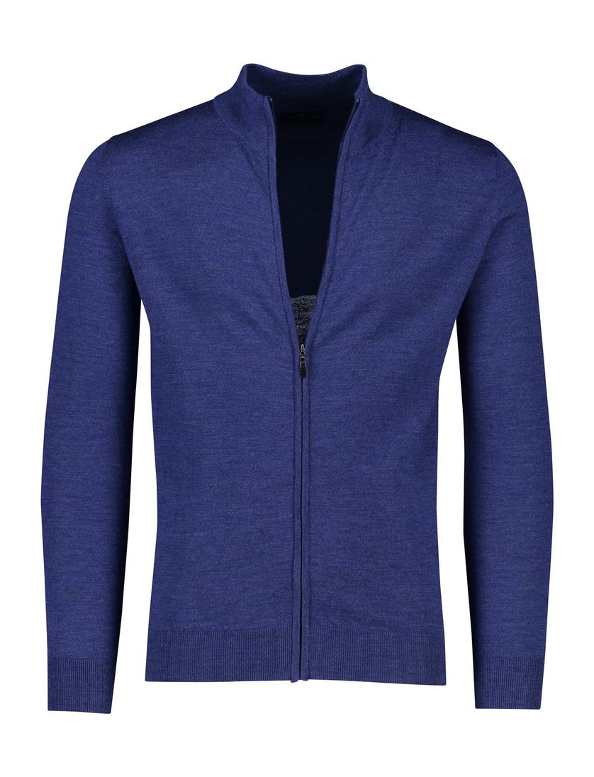 Portofino vest opstaande kraag wol blauw