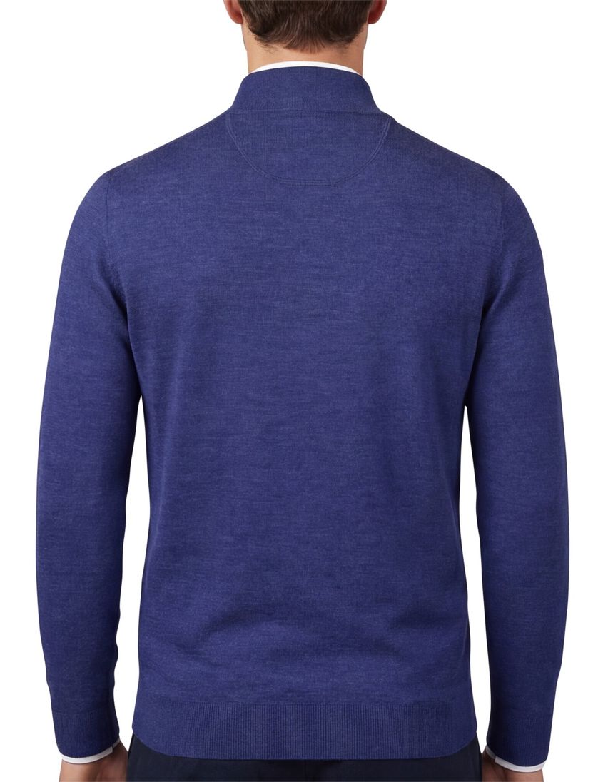 Portofino vest opstaande kraag wol blauw