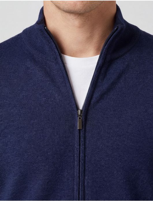 Portofino Vest donkerblauw wol