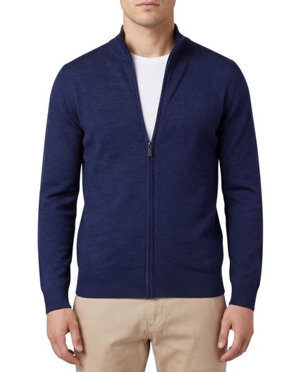 Portofino Portofino Vest donkerblauw wol