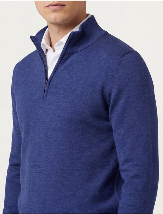 Portofino trui blauw rits