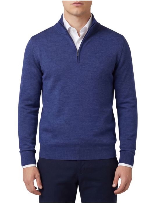 Portofino trui blauw rits