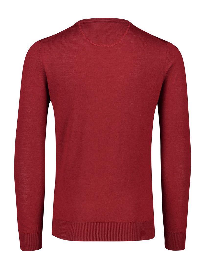 Portofino wollen trui rood v-hals