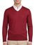 Portofino wollen trui rood v-hals
