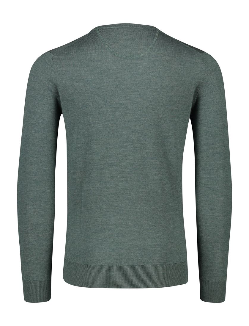 Portofino v-hals trui groen wol