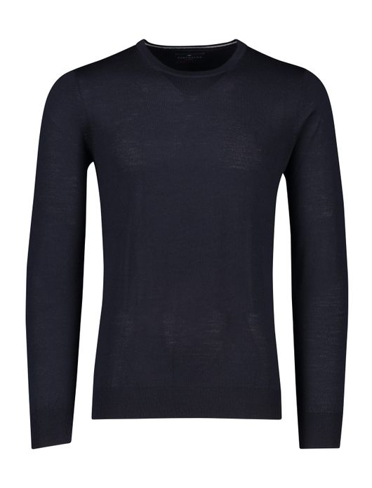 Portofino trui donkerblauw ronde hals