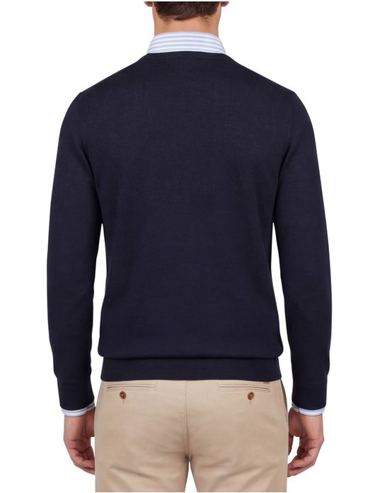 Portofino trui donkerblauw ronde hals