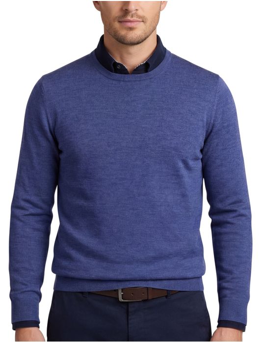 Portofino trui blauw 100% wol