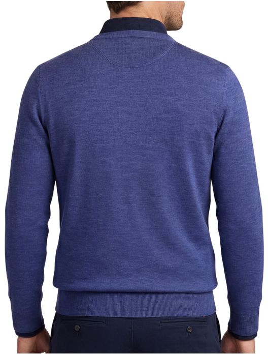 Portofino trui blauw 100% wol