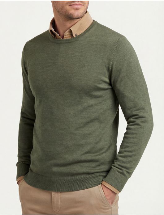 Portofino trui groen ronde hals