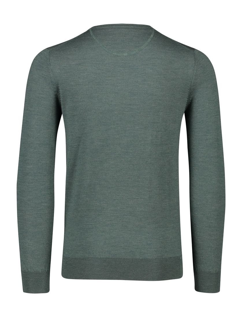 Portofino trui ronde hals groen wol
