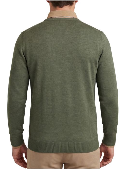 Portofino trui groen ronde hals