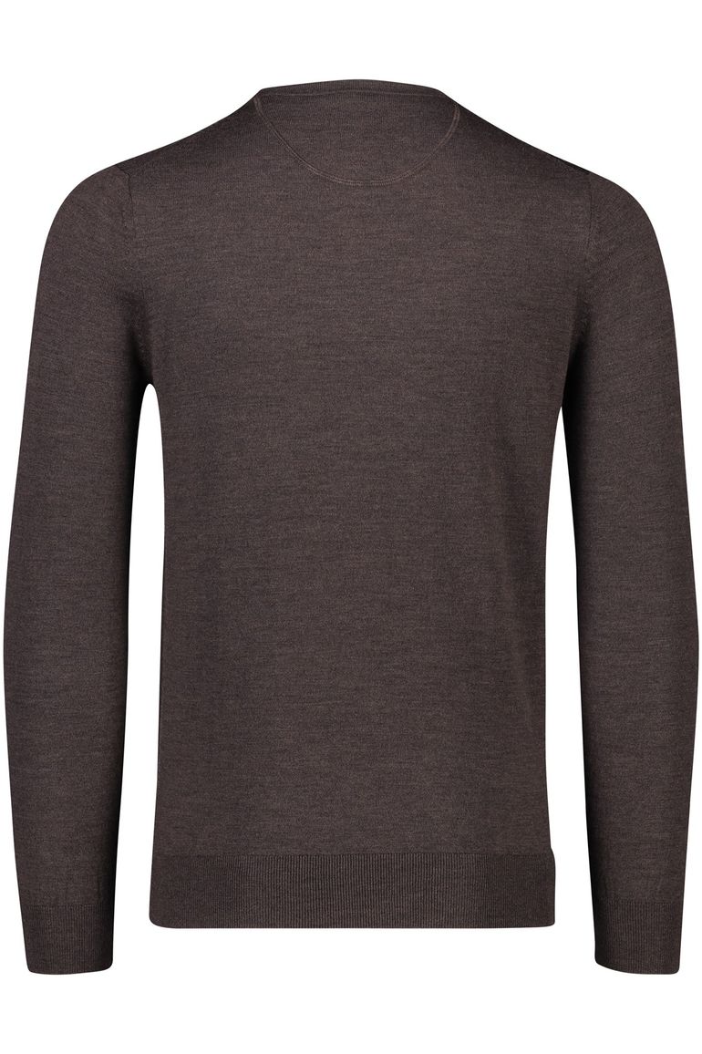 Portofino trui donkerbruin 100% wol