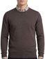 Portofino trui donkerbruin 100% wol