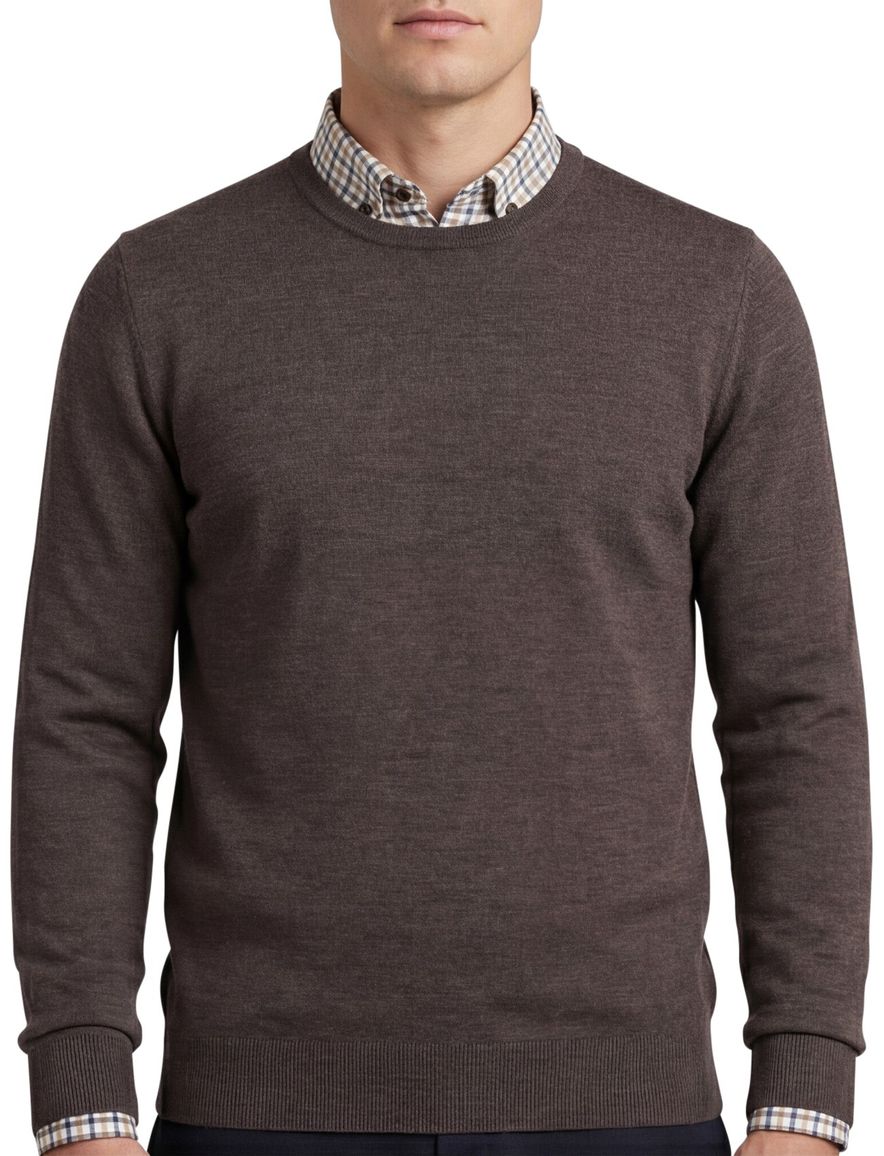 Portofino trui donkerbruin 100% wol