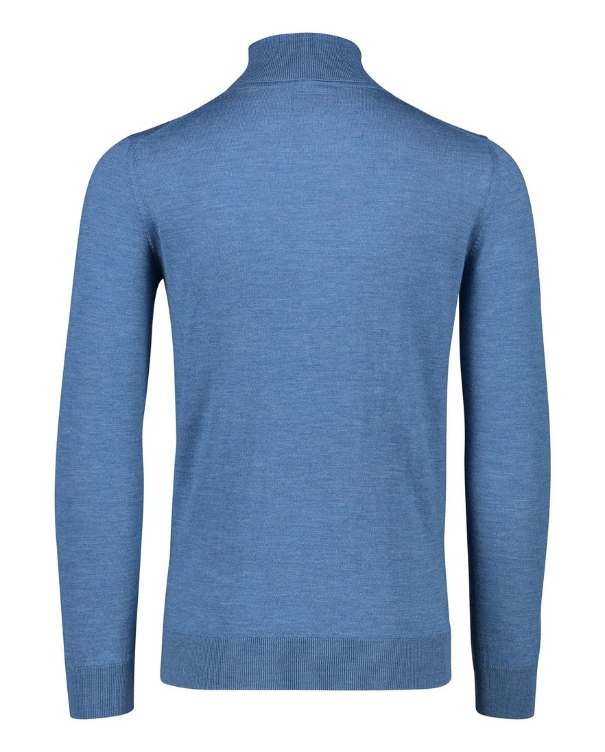 Portofino blauwe coltrui wol slim fit