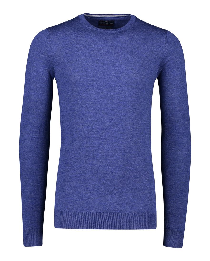 Portofino trui extra long blauw normale fit