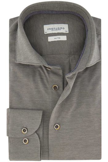 Profuomo Profuomo overhemd normale fit groen katoen