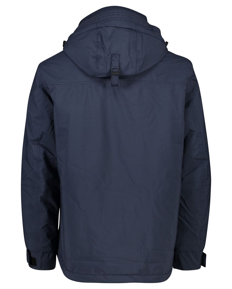 Camel Active winterjas donkerblauw wijde fit gewatteerd