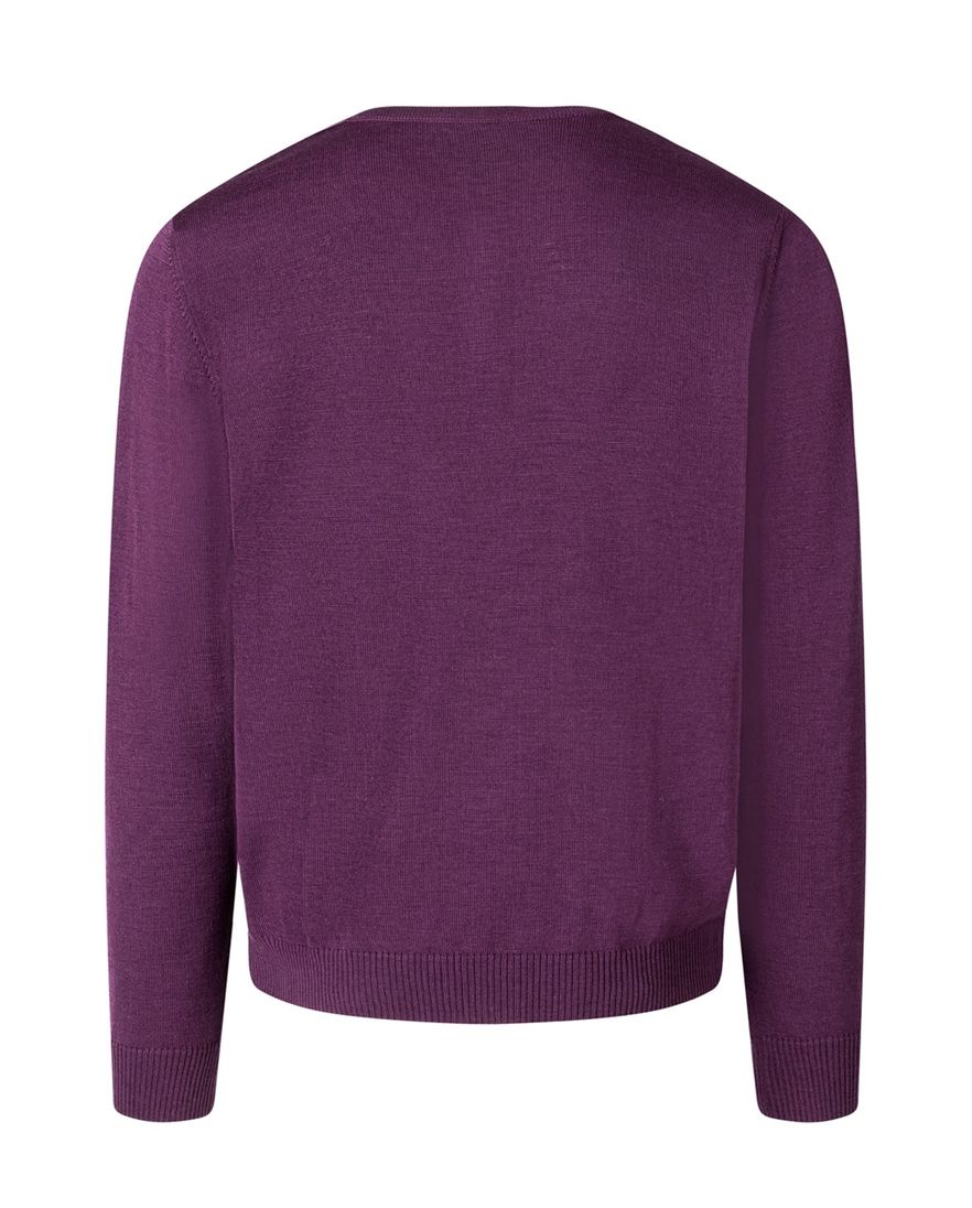 Maerz trui v-hals violet effen wol