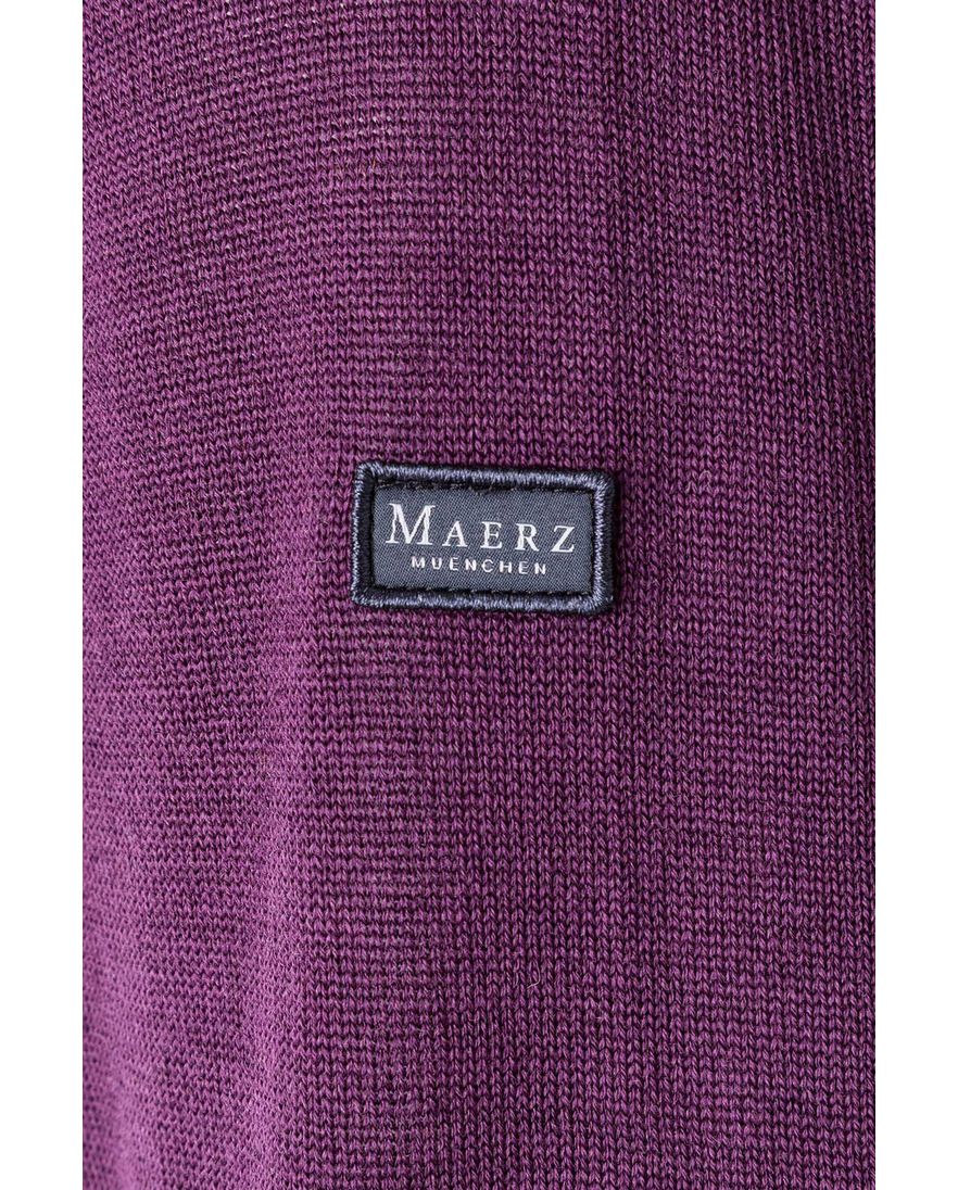 Maerz trui v-hals violet effen wol