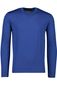 Maerz trui ronde hals merinowol blauw effen