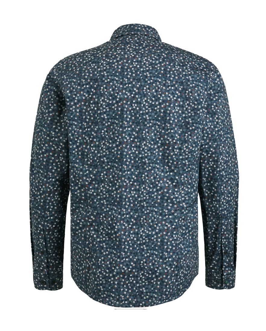 Cast Iron overhemd donkerblauw geprint