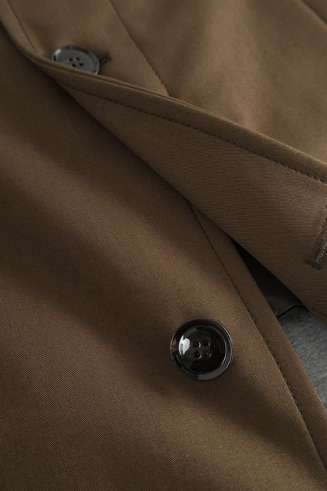 Strellson winterjas Finlay bruin effen normale fit