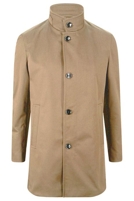 Strellson Finlay mantel winterjas beige effen knopen