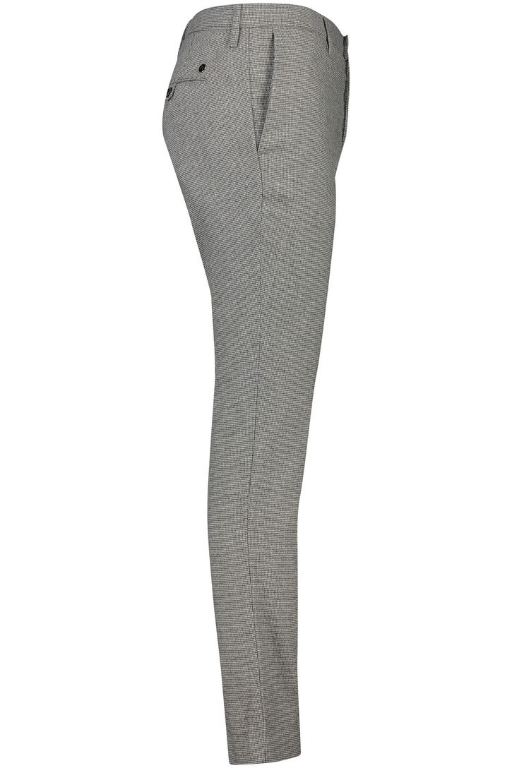 Alberto katoenen slim fit Rob chino grijs wol