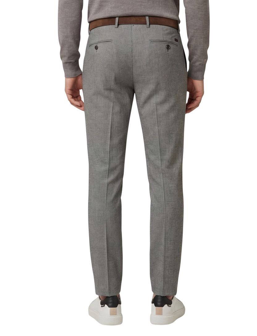 Alberto katoenen slim fit Rob chino grijs wol