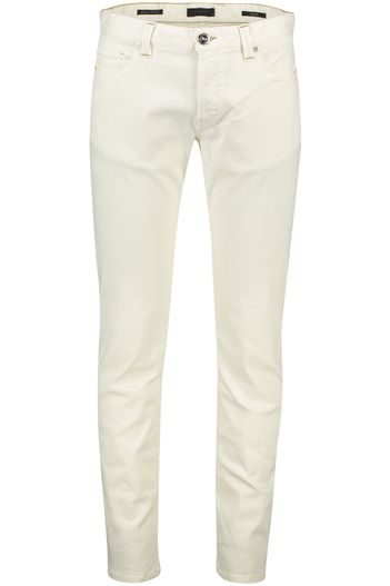 Alberto Alberto katoenen broek slim fit super stretch off white effen